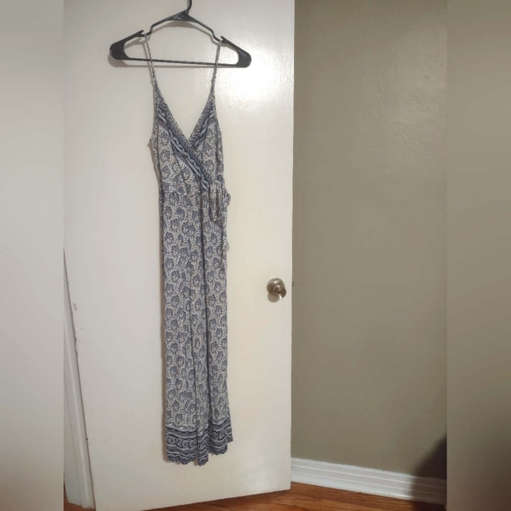 Blue and White Jumpsuit